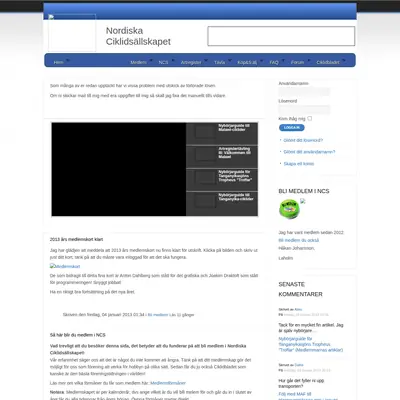 Ciklidbladet startsida 2013