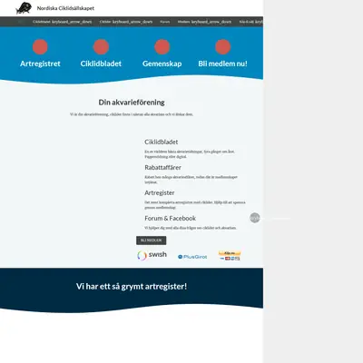 Ciklidbladet startsida 2021