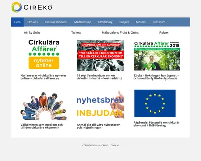 cireko.se startsida 2018