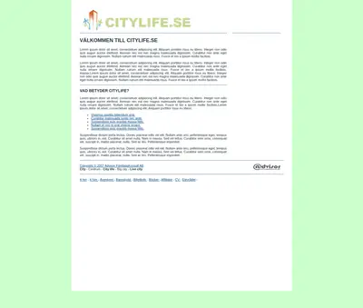 CITYLIFE startsida 2007