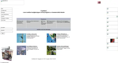 Tidningen CityMark startsida 2008