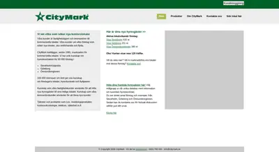 Tidningen CityMark startsida 2011