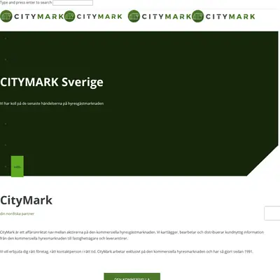 Tidningen CityMark startsida 2020