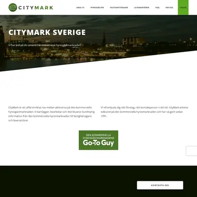 Tidningen CityMark startsida 2021