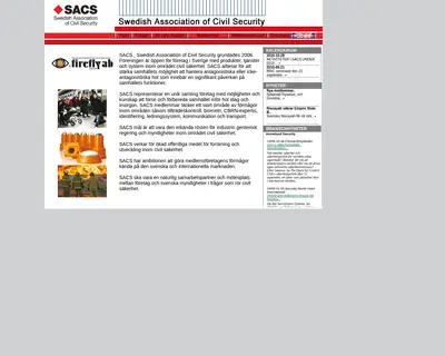 SACS, www.civilsecurity.se startsida 2010