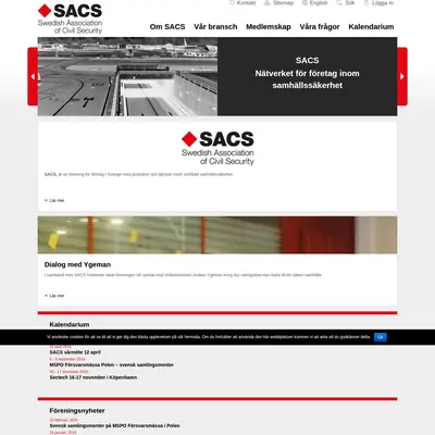 SACS, www.civilsecurity.se startsida 2016