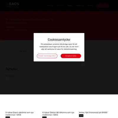 SACS, www.civilsecurity.se startsida 2026
