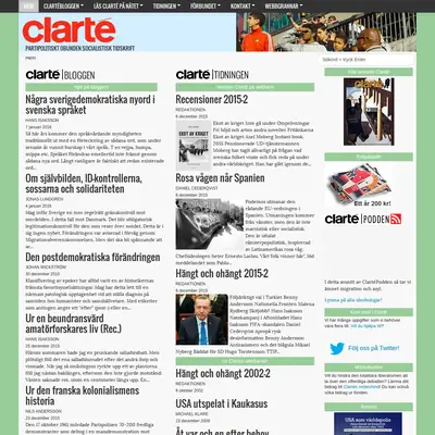 Clarté startsida 2016