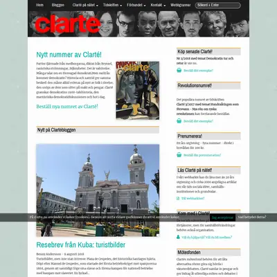 Clarté startsida 2018