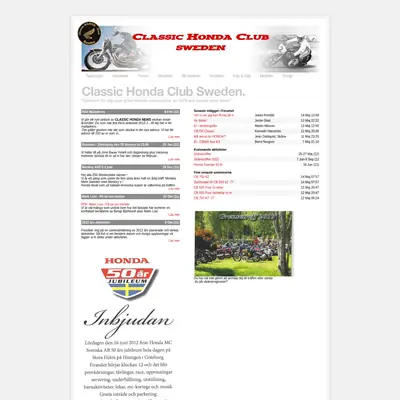 Classic Honda Magazine startsida 2012