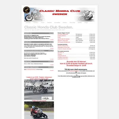 Classic Honda Magazine startsida 2014