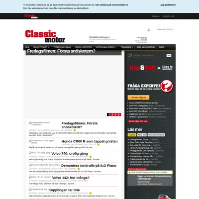 Classic Motor startsida 2016