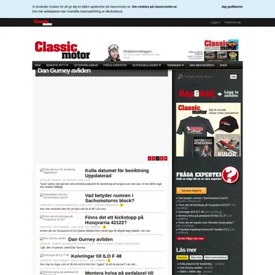 Classic Motor startsida 2018