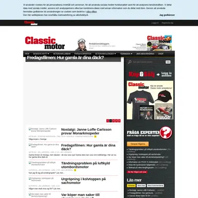 Classic Motor startsida 2019