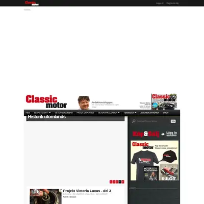 Classic Motor startsida 2021