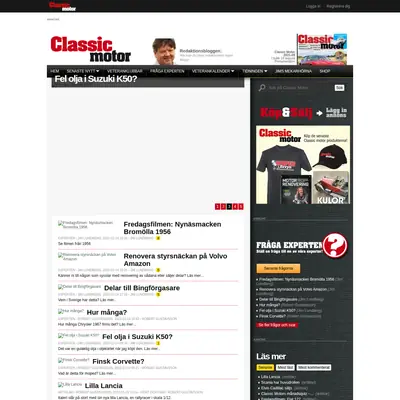 Classic Motor startsida 2022