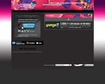 Clubbing TV startsida 2011