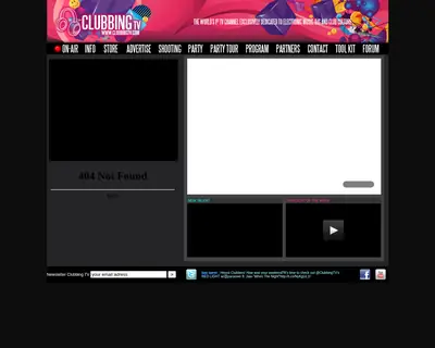 Clubbing TV startsida 2013