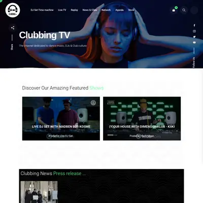 Clubbing TV startsida 2026