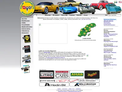 Corvette Magasinet startsida 2012
