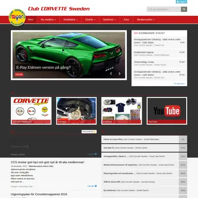 Corvette Magasinet startsida 2016