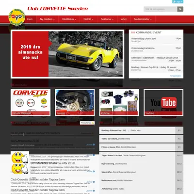 Corvette Magasinet startsida 2019