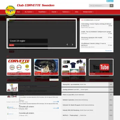 Corvette Magasinet startsida 2021