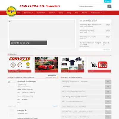 Corvette Magasinet startsida 2026