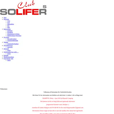 Club Solifer Nytt startsida 2025