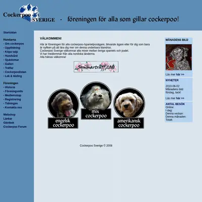 Cockerpootidningen startsida 2011