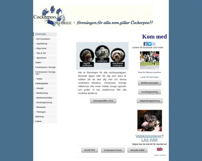 Cockerpootidningen startsida 2014