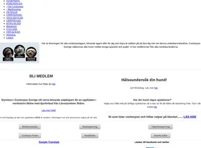 Cockerpootidningen startsida 2016