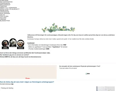 Cockerpootidningen startsida 2018