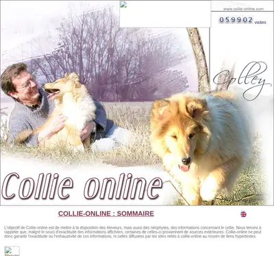 collieonline.se startsida 2004