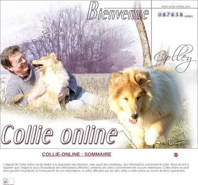 collieonline.se startsida 2005