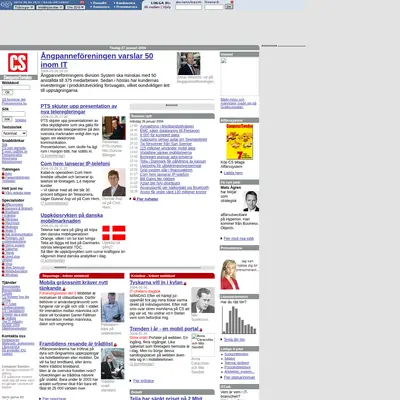 Computer Sweden startsida 2004
