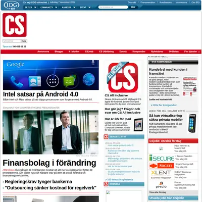 Computer Sweden startsida 2011
