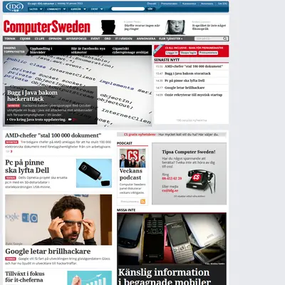 Computer Sweden startsida 2013