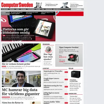 Computer Sweden startsida 2014
