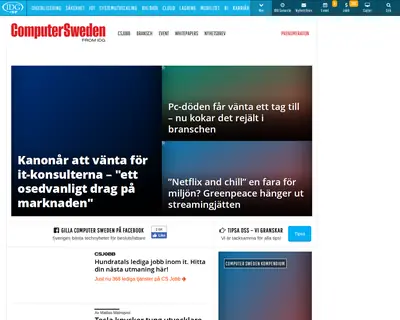 Computer Sweden startsida 2017