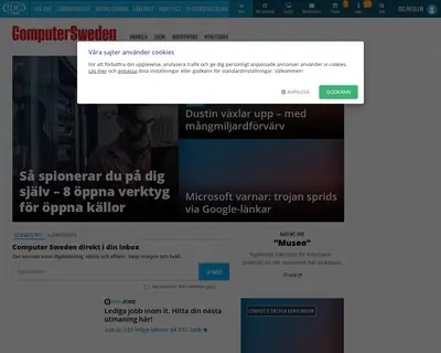 Computer Sweden startsida 2021