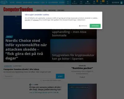 Computer Sweden startsida 2022