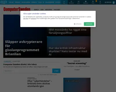 Computer Sweden startsida 2023