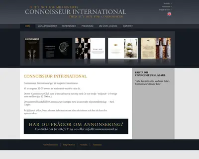 Connoisseur startsida 2017