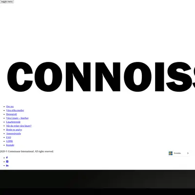 Connoisseur startsida 2023