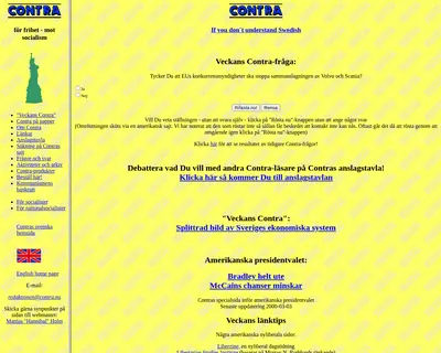 Contra startsida 2000