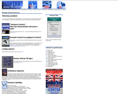 Contra startsida 2003