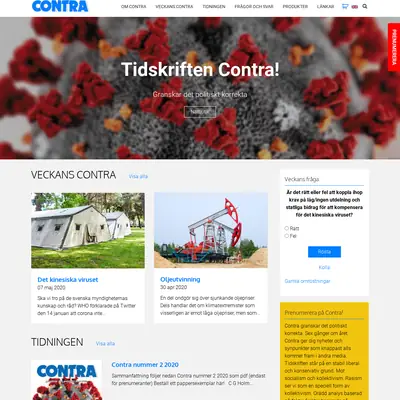 Contra startsida 2020