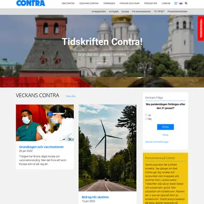 Contra startsida 2022