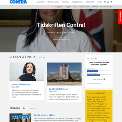 Contra startsida 2026